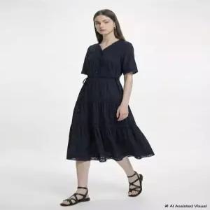 [국내백화점] 헤지스레이디스 [26SS] 레이스 믹스 아사 원피스 다크네이비 HSDR6B402N3 [인기상품] 선물추