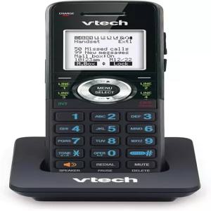 AM18447 4라인 중소기업용 전화 시스템용 VTech 무선 액세서리 핸드셋 - DECT 6.0 전이중 스피커폰 발신자