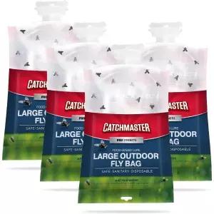 Catchmaster 프로 시리즈 플라이 백 4팩 행잉 트랩 아웃도어 집 천연 유인 벌레 캐처 안전 해충 방제 파티