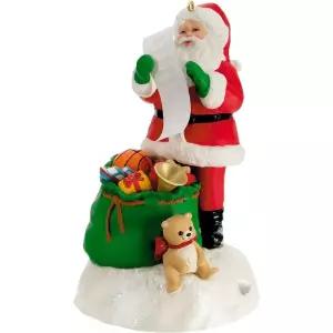 Hallmark Keepsake 크리스마스 장식품 2023 빛과 사운드 산타 컬렉터 선물