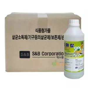 도마칼 살균소독제 리필용 무알콜 1Lx12개 주방용 소독제 대용량 업소용