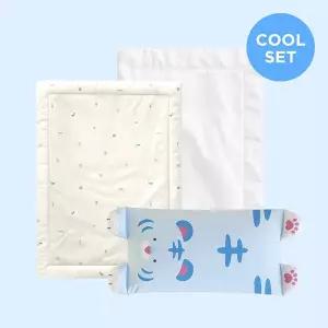 [밀로앤개비] COOL 프렌즈 세트_와이드 동물베개+로하쿨 냉감 여름 양면차렵이불(슈퍼싱글)