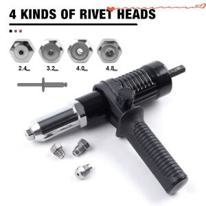 리벳팅 머신 전기 건 어댑터 2.4mm-3.2mm-4.0mm-4.8mm 도구 가정용 드릴용