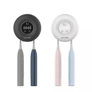 유토렉스 블랑 무선 칫솔 살균기 UV 건조 무드등 자동센서 2구 UTC-3600W 블랙
