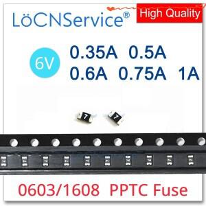 1000PCS 0603 SMD 퓨즈 6V 0.35A 1A PPTC 폴리스위치 셀프 리커버리 리셋 가능한