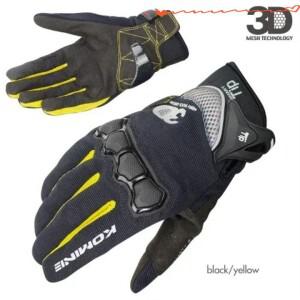 Komine GK 162 여름 3D 메쉬 보호 오토바이 장갑 모토크로스