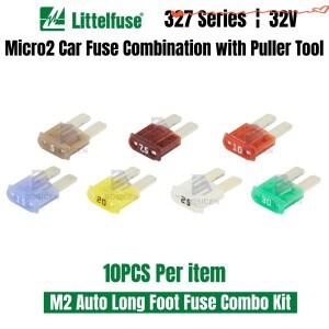 70PCS/1세트 뉴 리틀퓨즈 미니 M2 롱풋 콤보 키트 5A 10A 마이크로2 조합 풀러 도구 포함