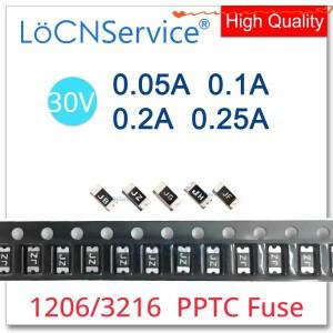 1206 SMD 퓨즈 자체 복구 재설정 가능 PPTC 폴리스위치 30V 0.05A 개