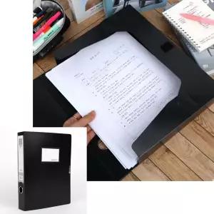A4 블랙 5.5cm 찍찍이 플라스틱 문서 서류 케이스 상자 보관 문서