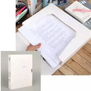 A4 화이트 5.5cm 찍찍이 플라스틱 문서 서류 케이스 상자 보관 문서