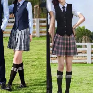 4버튼 여자 양장조끼(5color) 교복 생활복 학생복 ipF3+1IrN