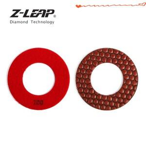 Z-LEAP 5 인치2 개/대 다이아몬드 연마 패드 화강암 대리석 콘크리트 디스크 2mm 두께 샌딩 드라이 사용 폴