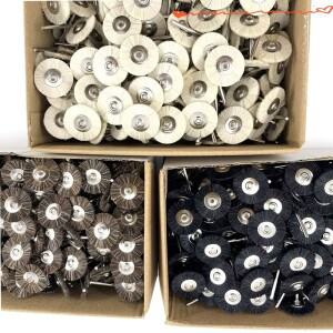144PCS 22mm 보석 연마 휠 브러쉬 드레멜 액세서리 제작 수공구 로드