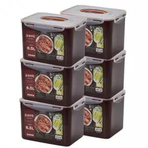 (생담) 코코아락 진공 다용도 김치통 3+3 김장 보관 밀폐용기 6.5L