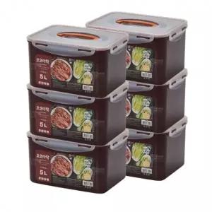 (생담) 코코아락 진공 다용도 김치통 3+3 김장 보관 밀폐용기 5L