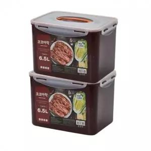 (생담) 코코아락 진공 다용도 김치통 1+1 김장 보관 밀폐용기 6.5L