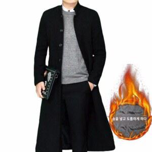 남성 빅사이즈 차이나카라 롱코트 모던 아우터 슬림핏