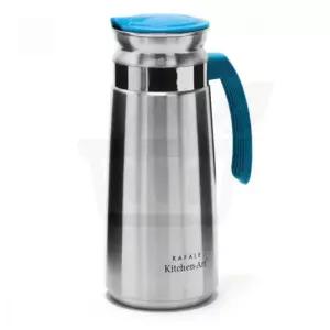 한결채움 물병 1.3L 키친아트 라팔 스테인레스 스텐 블루 업소용 1300ML 보틀 보냉 식당