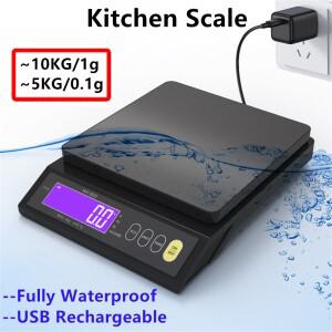 10KG/5KG 디지털 전자 저울 주방 가정용  스테인레스 스틸 측정 무게 베이킹 도구 LCD 디스플레이
