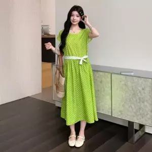 여친 원피스 롱 데일룩 봄가을 사계절 도트스커트 DAOL2