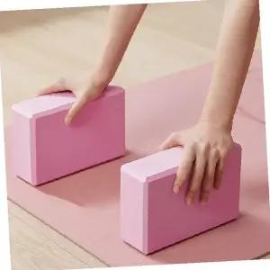 필라테스 보조블록 2p 고밀도 폼 홈트레이닝 스트레칭 자세교정 운동기구 핑크