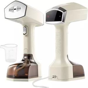 휴대용 의류 스티머 2-in-1 습식 건식 스팀 다리미 1400W 고속 난방 15초 예열 3단 350ML 탈착식 탱크 모든
