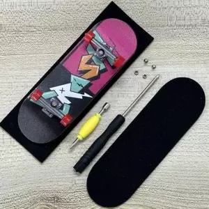32mm 핑거보드 프로 컴플리트 프로페셔널 나무 미니 스케이트보드 5 PLY 베어링 휠 포함 006