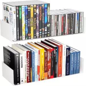 YFEEN 금속 발리 플로팅 월 선반 15.5인치 수납 및 장식용 CD DVD 북 향수 메이크업 거실 침실 욕실 주방