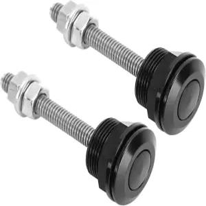 자동차용 루아톡시 후드 핀 키트 2Pcs 범퍼 퀵 릴리스 세트 범용 22mm/0.9인치 철제 나사가 있는 알루미늄