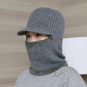 군밤모자 넥워머 털모자(그레이) 남녀용 여성넥워머