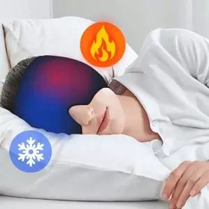 ( )아이스 쿨링 안대 온열 수면 찜질 안대 얼굴 찜질팩 블랙 머리찜질 눈 얼굴 피부열감 홈케어팩 온찜질