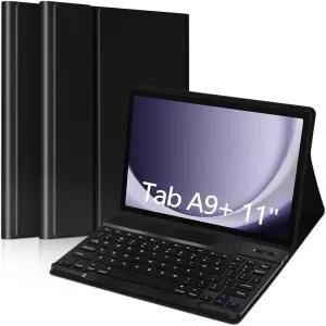 갤럭시 탭 A11 플러스 / A9 11인치 키보드용 MORECOO - 2023년 탈착식 무선 블루투스 삼성 슬림 소프트 TPU