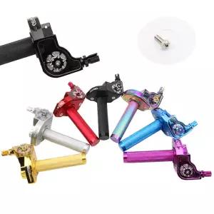 22mm 범용 알루미늄 가속기 스로틀 트위스트 그립 핸들바 오토바이 모페드 스쿠터 자전거용 M10*1.5