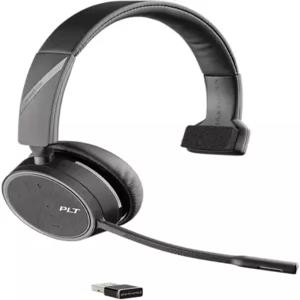 Plantronics - 충전 스탠드(폴리)가 있는 Voyager 4210 UC USB-A 블루투스 싱글 이어(모노럴) 헤드셋 PC