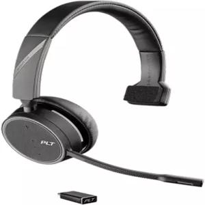 Plantronics - Voyager 4210 UC USB-C(폴리) 블루투스 싱글 이어(모노럴) 헤드셋 PC Mac 및 데스크 폰에