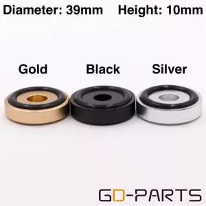 39x10mm CNC 가공 솔리드 알루미늄 DAC 턴테이블 라디오 CD 앰프 스피커 캐비닛 절연 피트 패드 스탠드 콘