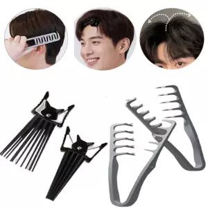 1세트 플러피 헤어 컬링 스타일링 도구 루트 스냅 클립 와이드 및 톱니형 텍스처 콤 미용사 헤어드레싱