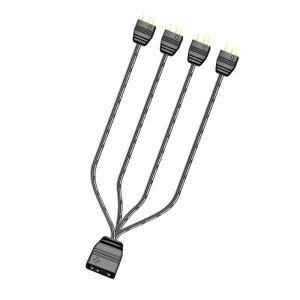 1~ 4 ARGB 분배기 5V 3핀 PC 마더보드-AURA 팬 3핀 소켓 멀티 커넥터 케이블