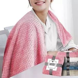 부드러운 극세사 담요 캠핑 와플 담요 겨울 대형