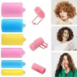 6-14pcs 소프트 스폰지 폼 쿠션 헤어 롤러 경기자 살롱 이발사 DIY 컬 드레싱 키트 홈 스타일링 도구