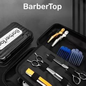 BARBERTOP 도구 보관 가방 방수 머리 깎기 헤어 커팅 가위 면도 키트 이발 액세서리 주최자 상자