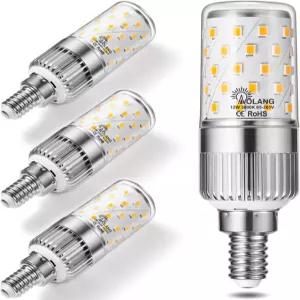 아올랑 E12 LED 전구 12W 칸델라브라 100와트 등가 웜 화이트 3000K 샹들리에 베이스 천장 선풍기 85V-265V