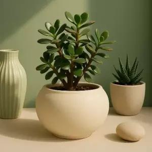 토분 볼 샌드화이트 화분 대형 16x14cm 인테리어 소품