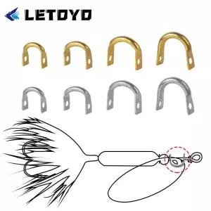 LETOYO 100pcs 접힌 Clevises 숟가락 낚시 미끼 회 전자 금속 Clevis 스테인레스 스틸 Spinnerbait에 대 한