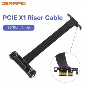 PCIE X1 라이저 케이블 90도 직각 8Gbps 3.0 - 연장 PCI Express 1x 카드 리본 연장기