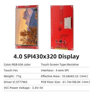 멜라이프 0인치 5V SPI 드라이버 터치 디스플레이 3V 스크린 TFT PCB STM32 480X320 포함 모듈 MEGA2560용 아두이노 LCD R3 ST7796S