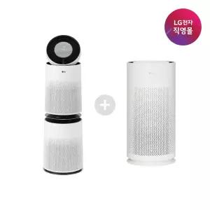 [롯데백화점]LG전자 [LG전자 직영] LG 공기청정기 세트모델 AS305DWWA+AS105GWJC