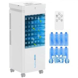 휴대용 에어컨, 3-IN-1 증발식 60 진동으로 12가지 타이머, 9H 모드 팬, 사무실을 8개의 아이스 속도, 팩, 냉각 침실, 방과 불어넣는 3가지 없는 에어컨 및 창문 위한 냉기를