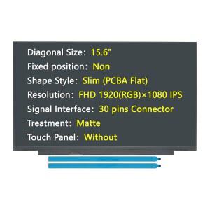 Lenovo 노트북 화면 NV156FHM-N4S V8.0, 15.6인치 LCD 1920 1080 새로운 스크린용 V8.1, IPS 교체 매트 JHK 논터치 30핀 FHD JEHONKE