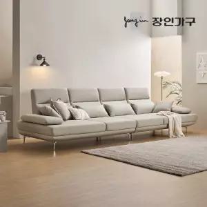 장인가구 도이 6인용 스윙 가죽 소파 스툴 미포함)